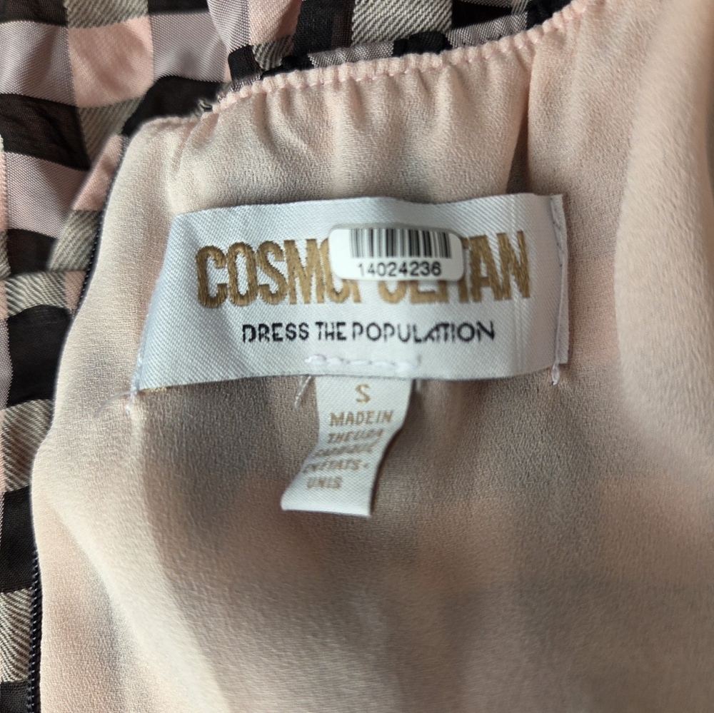 Cosmopolitan X DTP Pink Black Estrella Dress Gingham Dress Size S - Picture 4 of 5